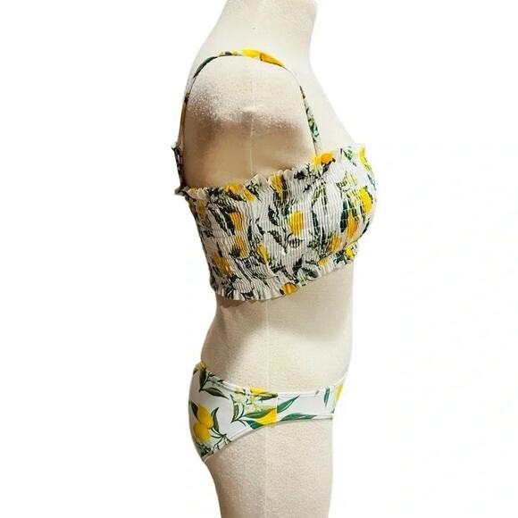 Cabana Del Sol Lemon Print Bikini Set Size Medium NWT - Picture 6 of 11